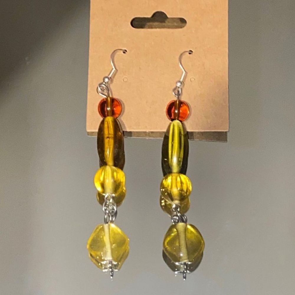 Glass bead earrings